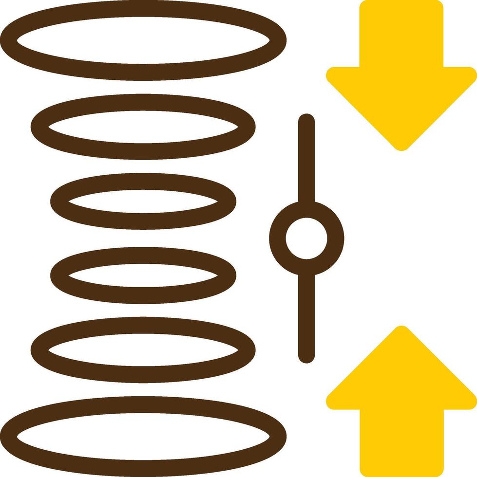 cuántico superposición amarillo mentir circulo icono vector