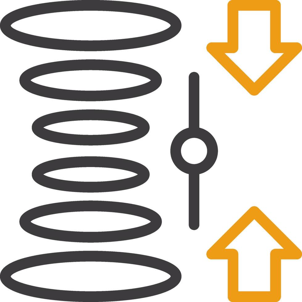 cuántico superposición línea circulo icono vector