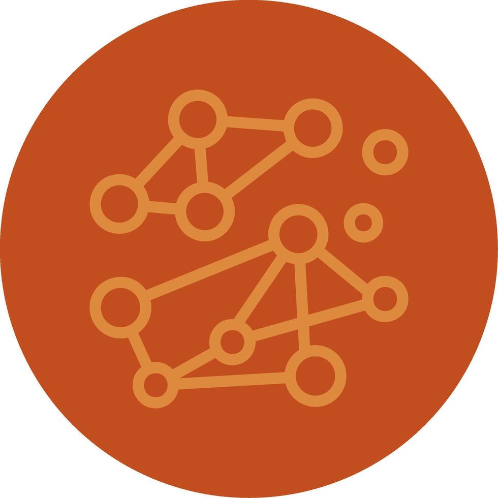Swarm Intelligence Line Multi color Icon vector