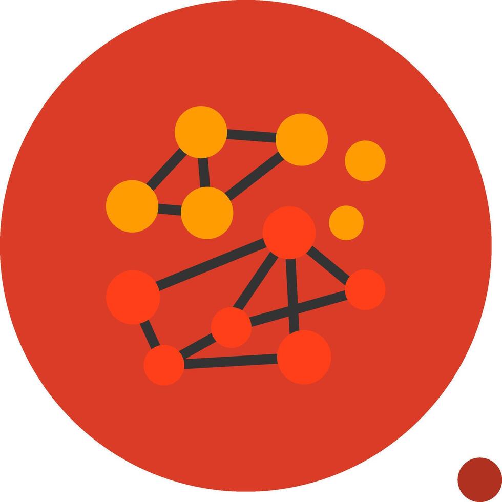 Swarm Intelligence Flat Shadow Icon vector