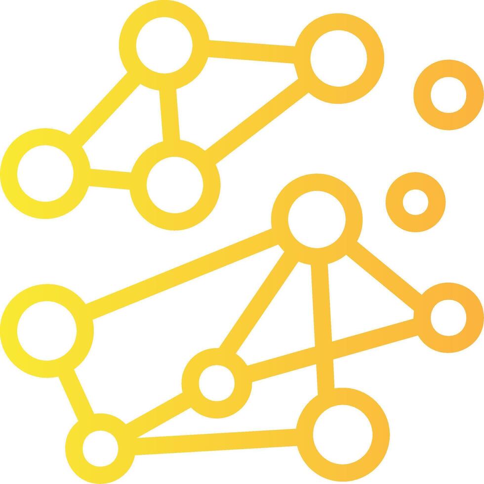 Swarm Intelligence Linear Gradient Icon vector