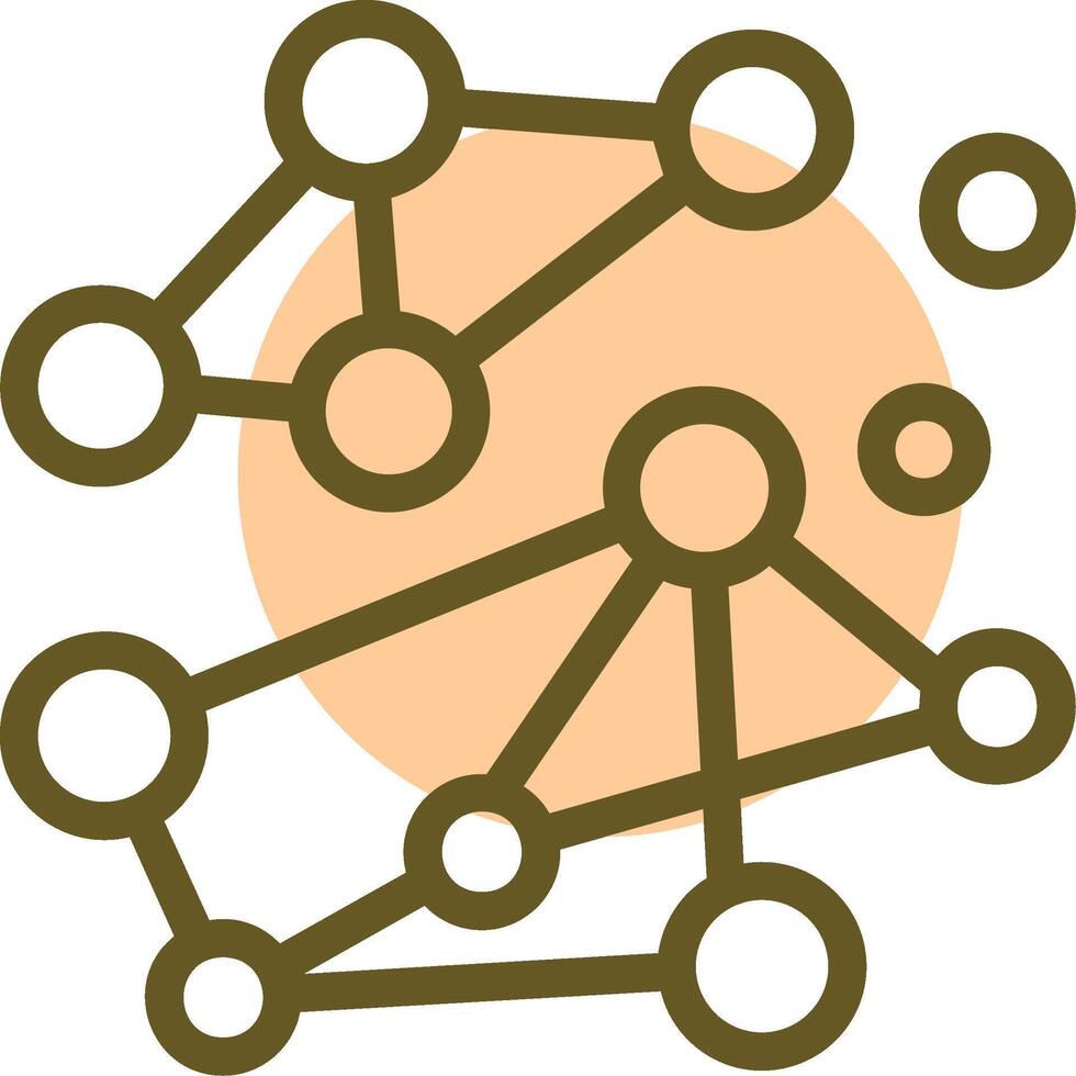Swarm Intelligence Linear Circle Icon vector