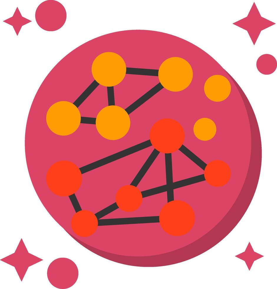 Swarm Intelligence Tailed Color Icon vector