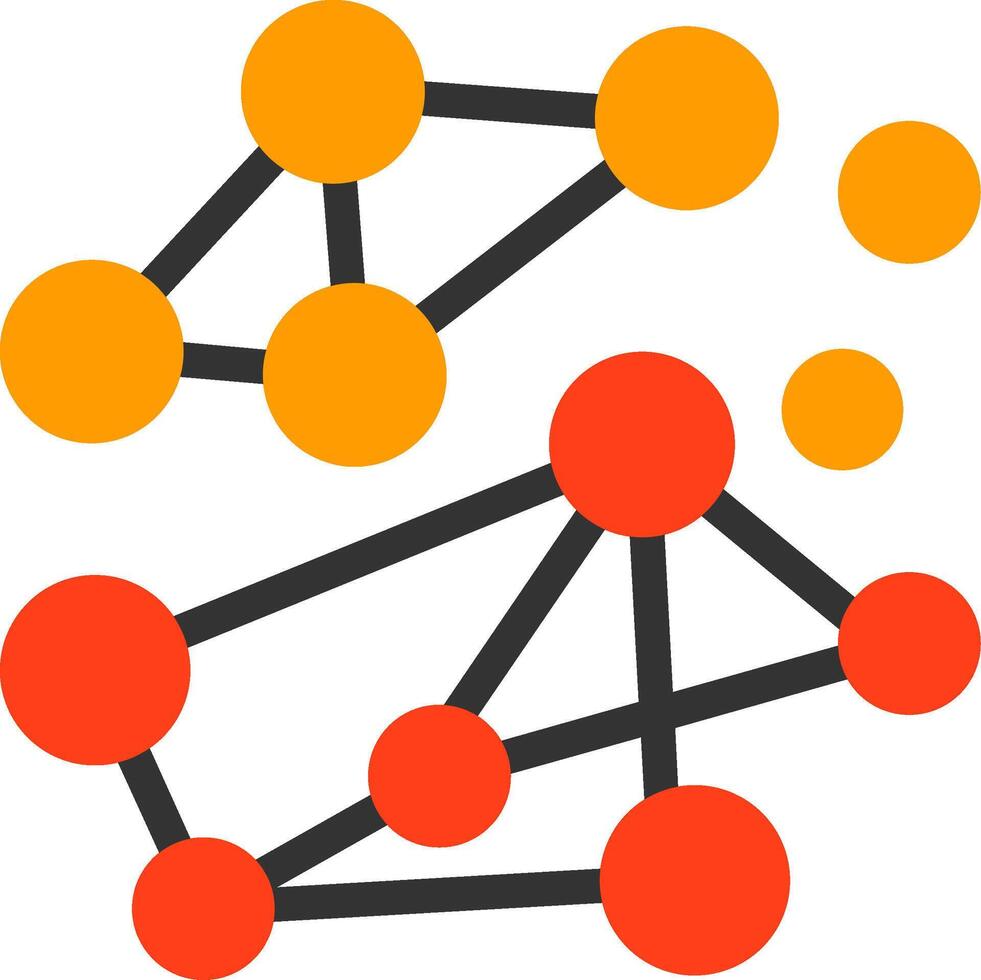 Swarm Intelligence Flat Icon vector