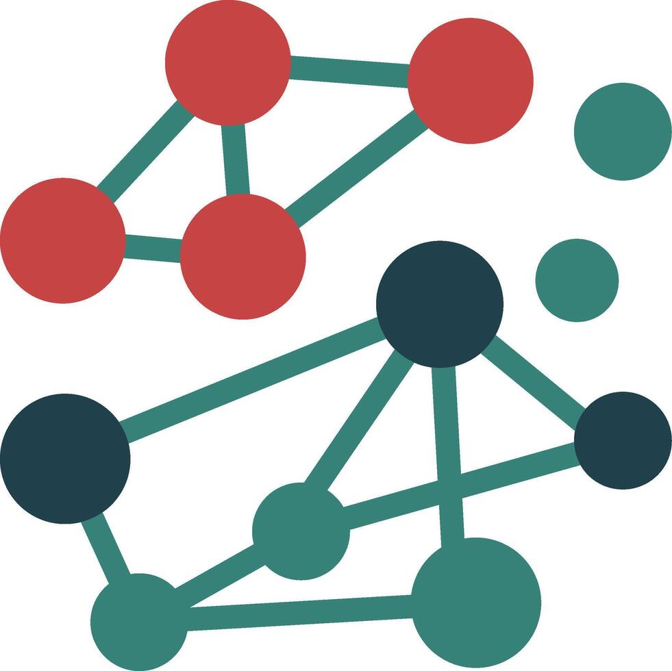 Swarm Intelligence Glyph Two Color Icon vector