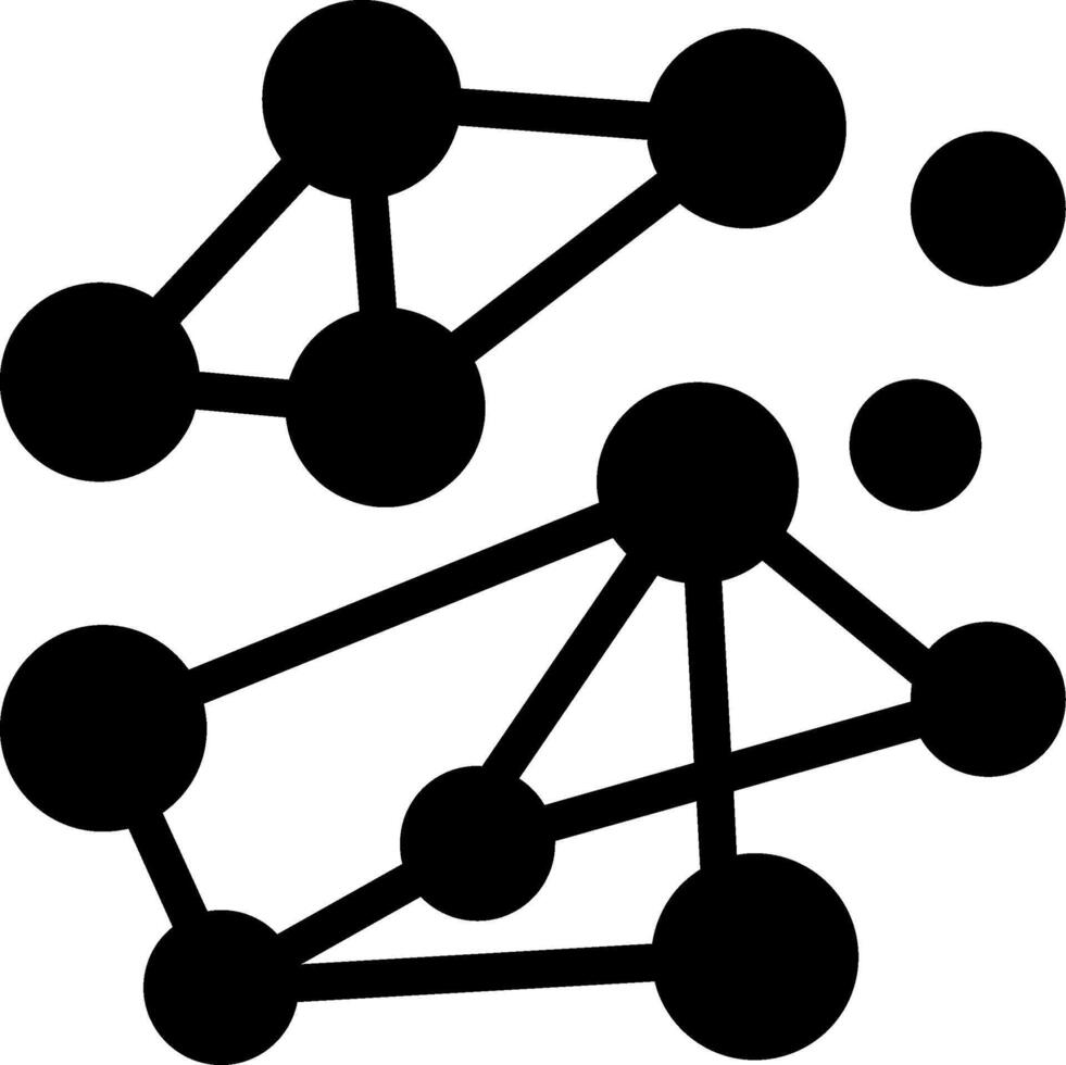 Swarm Intelligence Glyph Icon vector