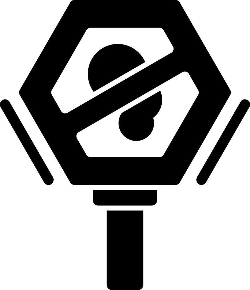 No idling Glyph Icon vector