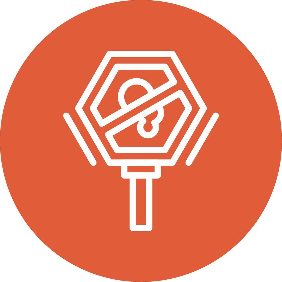 No idling Outline Circle Icon vector