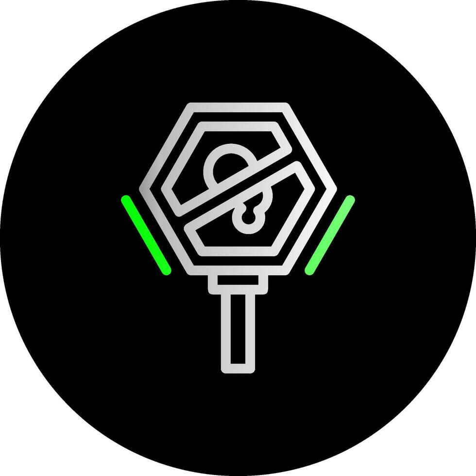 No idling Dual Gradient Circle Icon vector