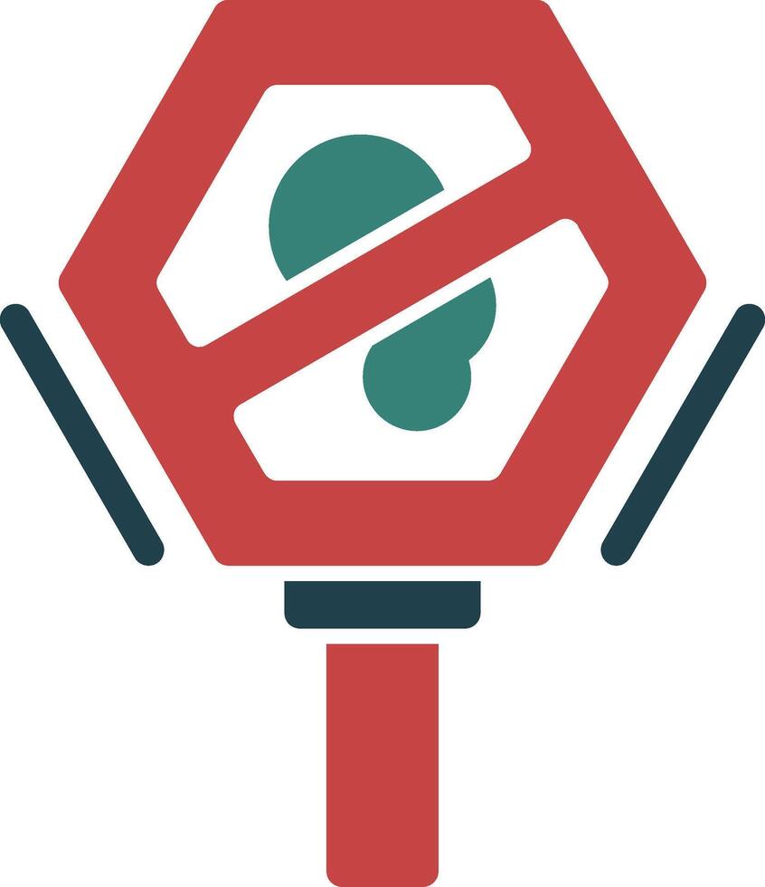 No idling Glyph Two Color Icon vector