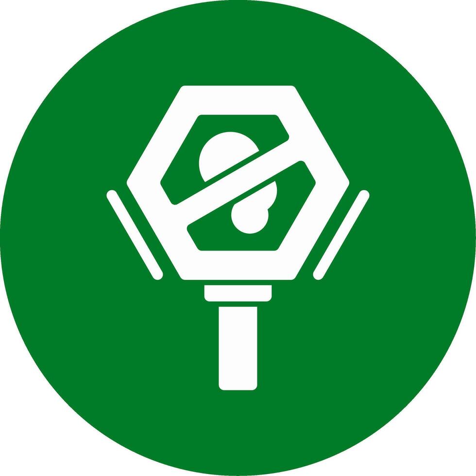 No idling Line Circle Icon vector