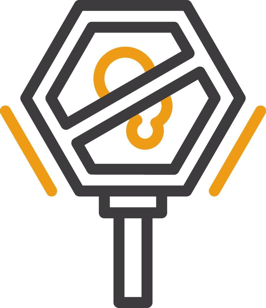 No idling Glyph Circle Icon vector