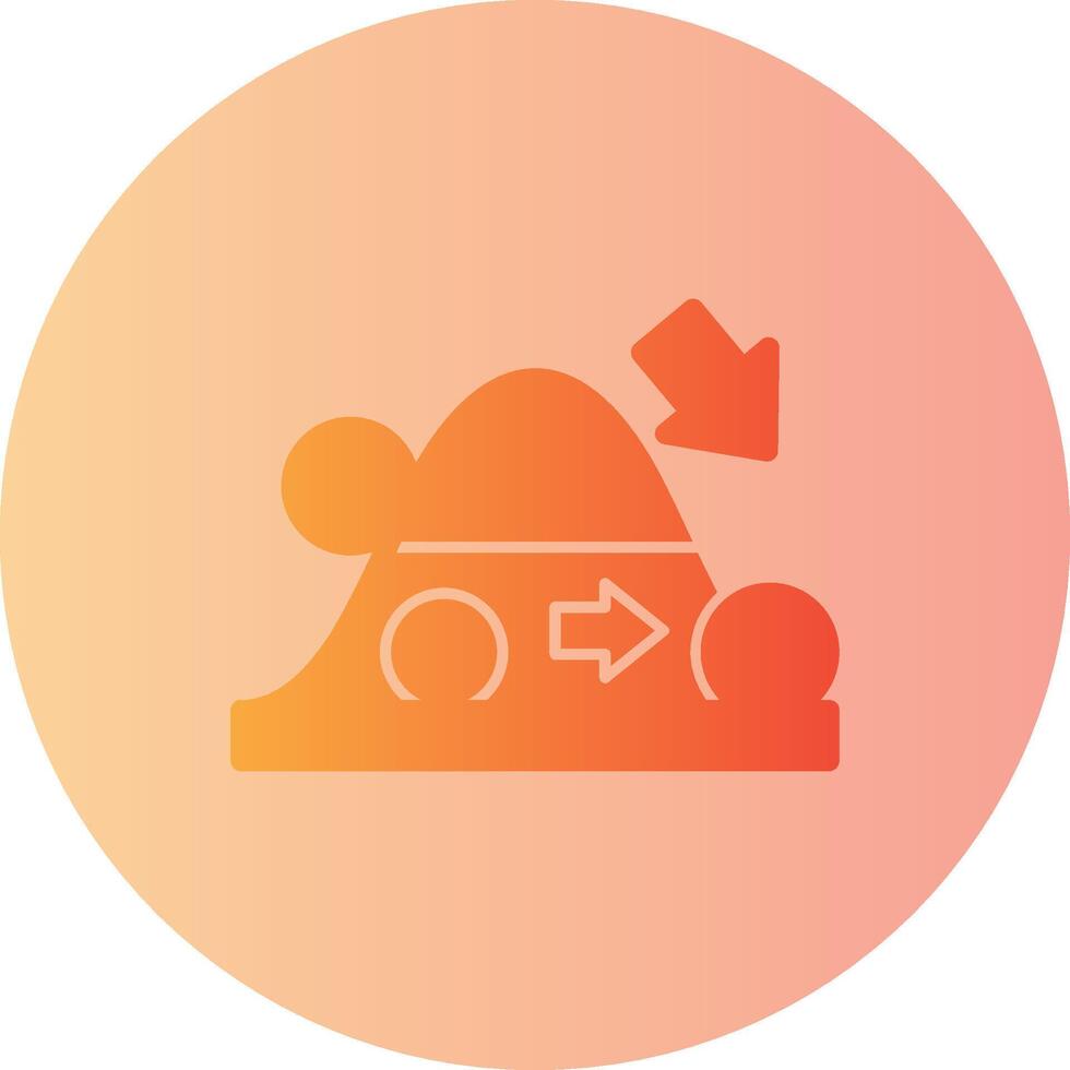 Quantum Tunneling Gradient Circle Icon vector