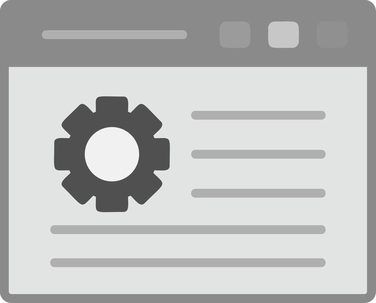 Webpage Setting Vector Icon