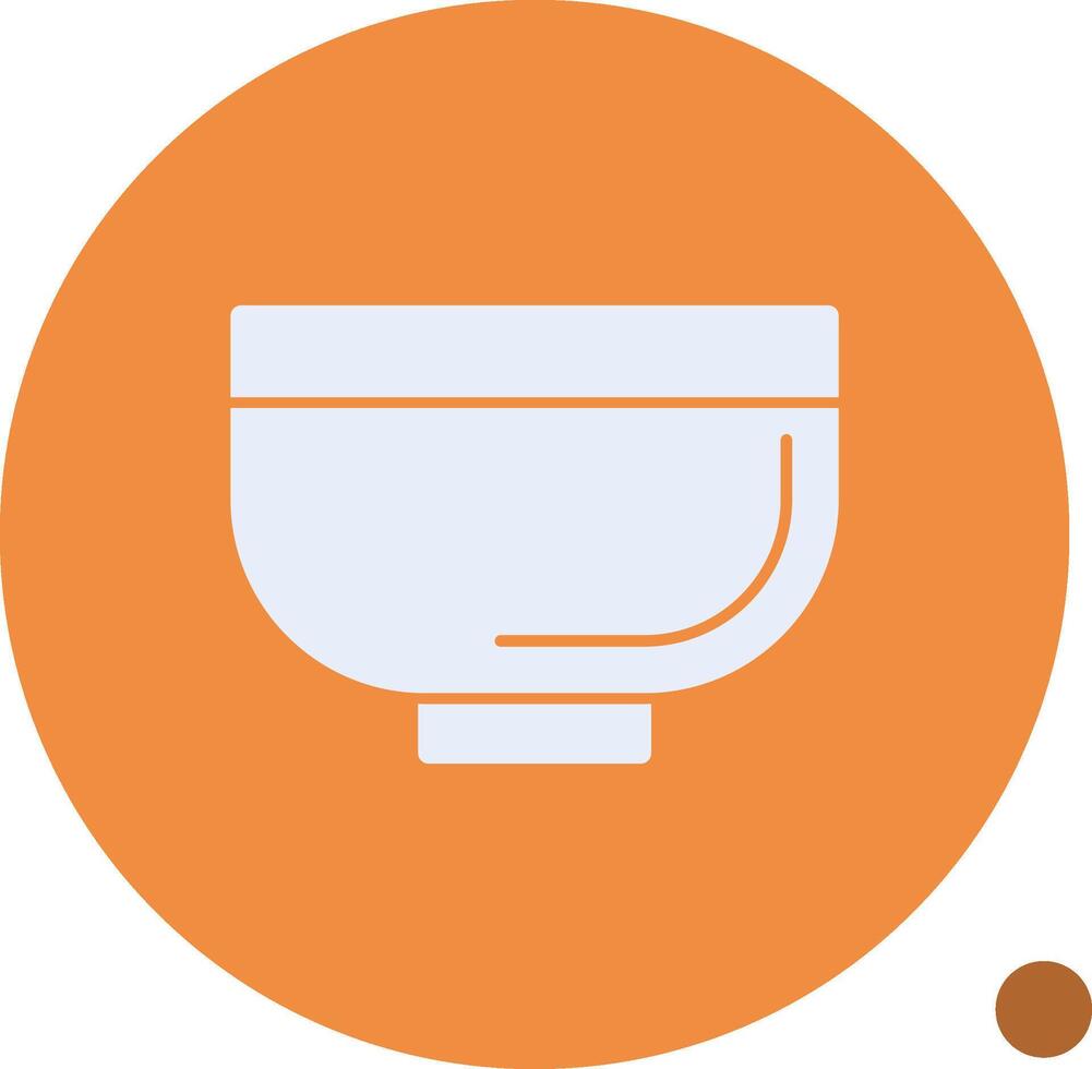 Bowl Glyph Shadow Icon vector