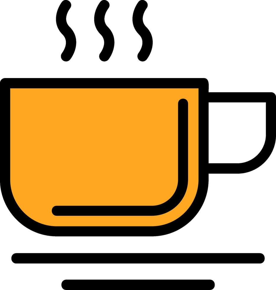 Cup Line Filled Icon vector