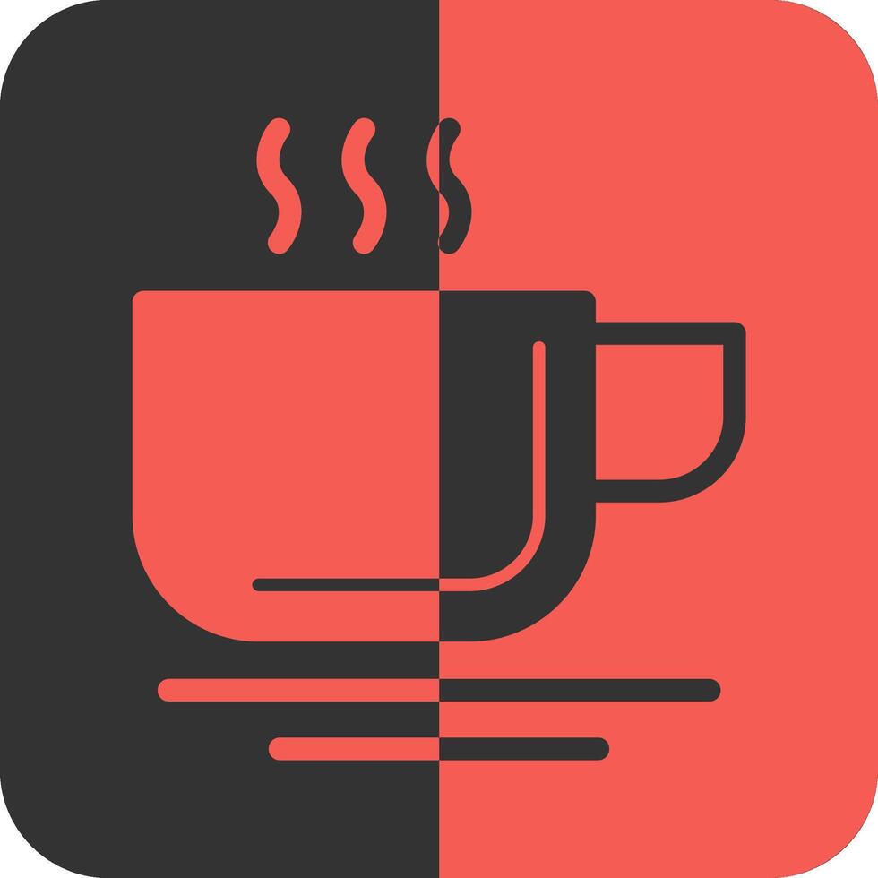 Cup Red Inverse Icon vector