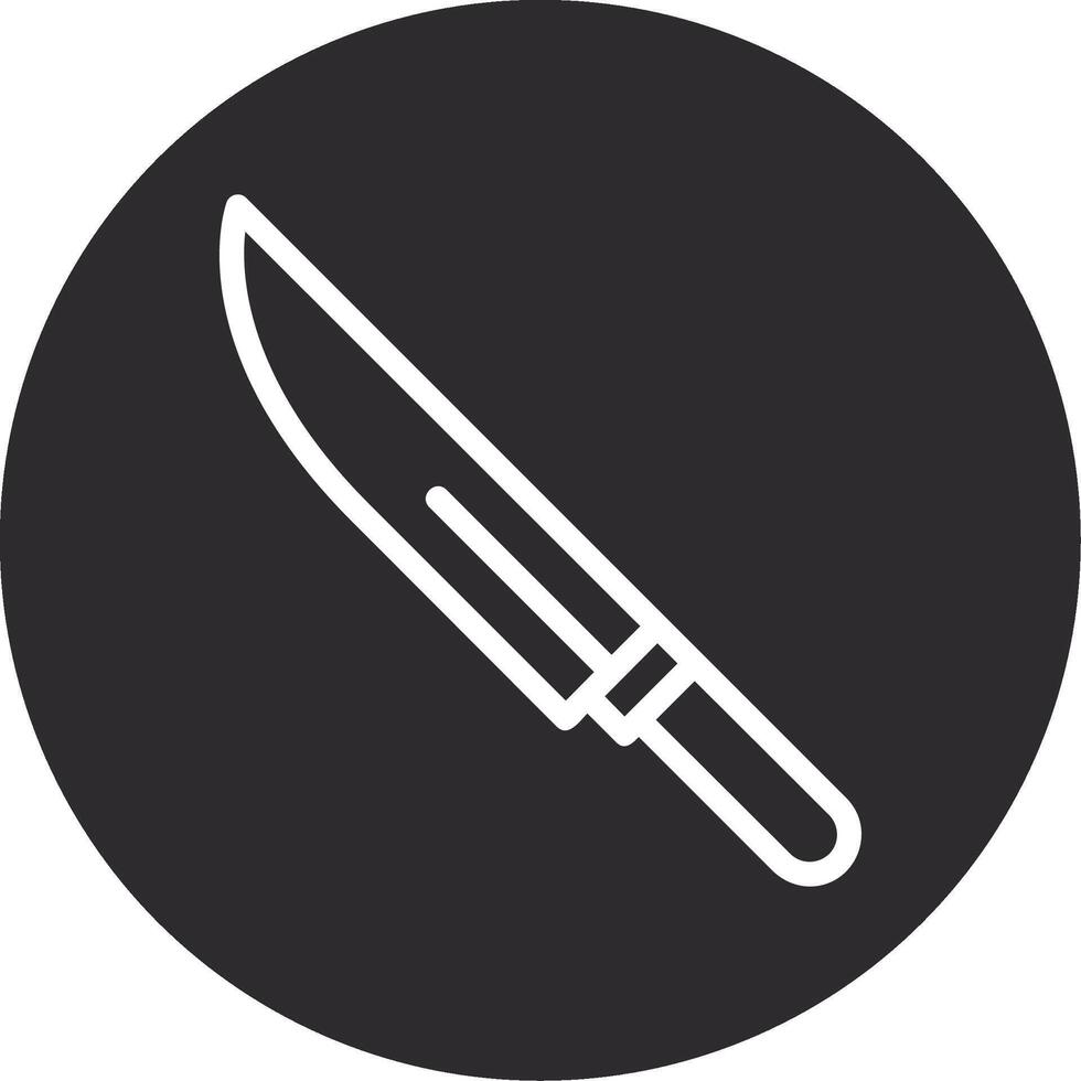 cuchillo invertido icono vector