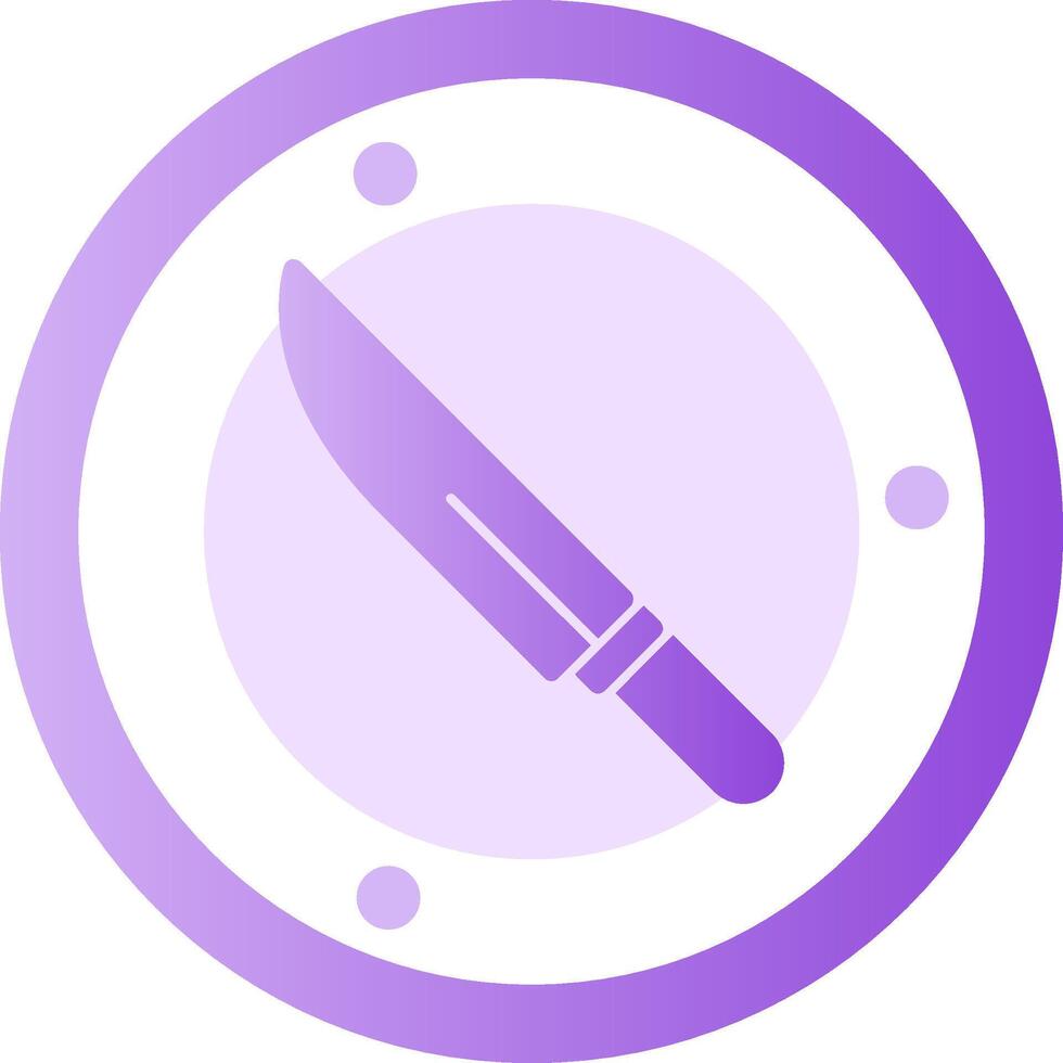 Knife Glyph Gradient Icon vector