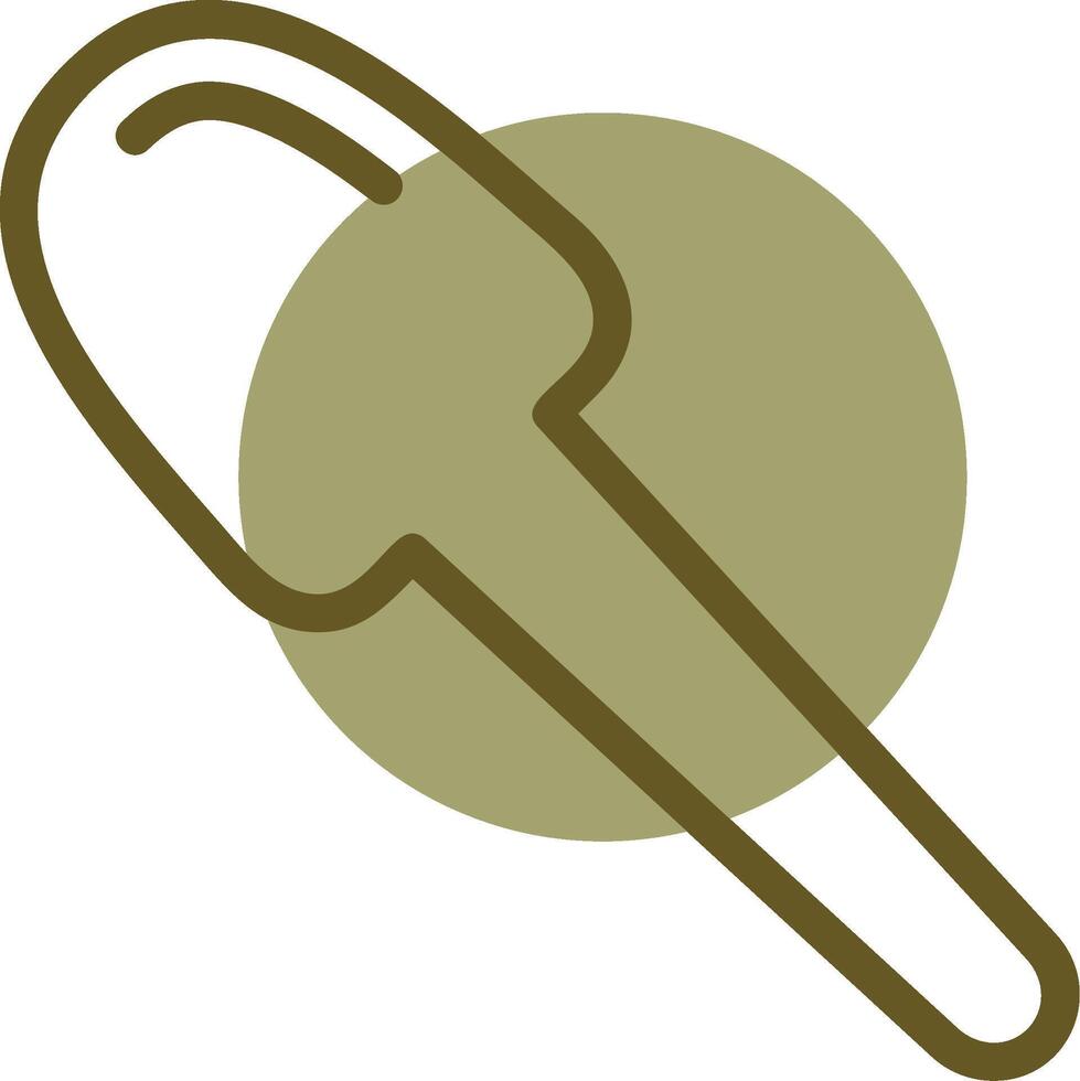 Spoon Linear Circle Icon vector