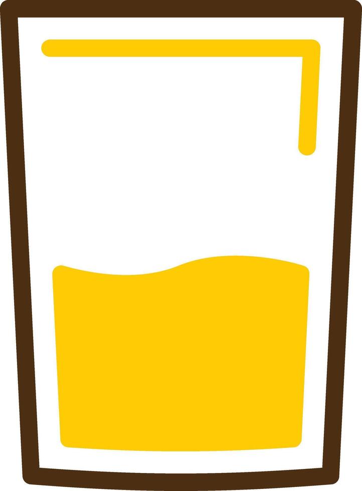 vaso amarillo mentir circulo icono vector