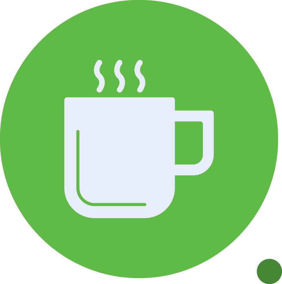 Mug Glyph Shadow Icon vector