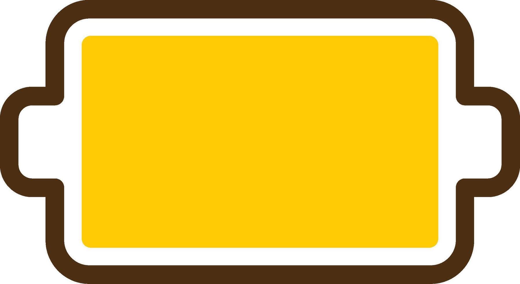 Tray Yellow Lieanr Circle Icon vector