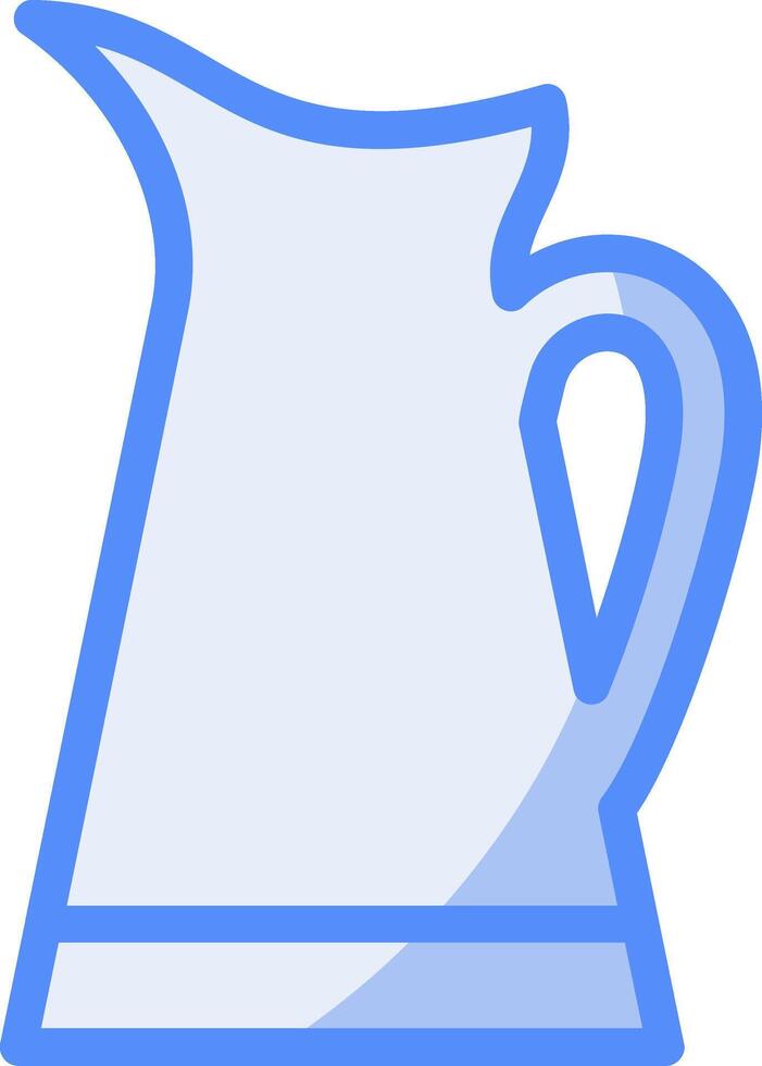 Pitcher Line Filled Blue Icon vector