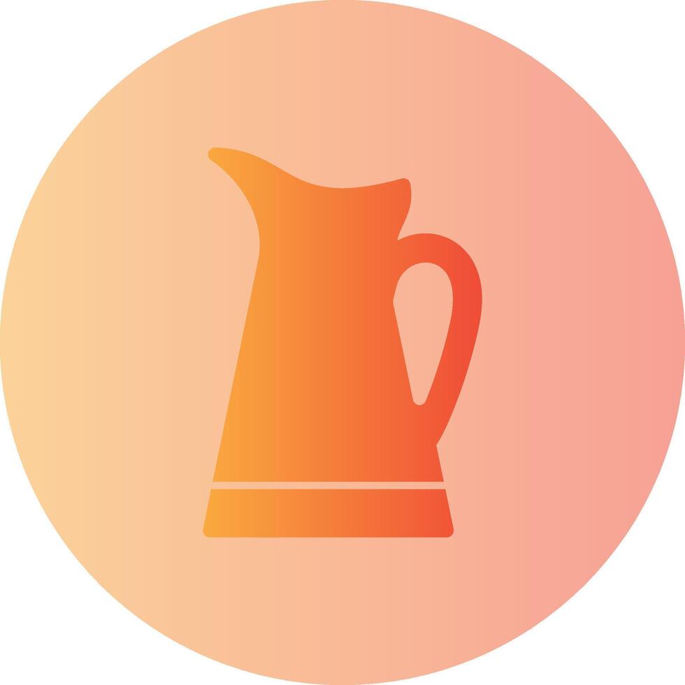 Pitcher Gradient Circle Icon vector