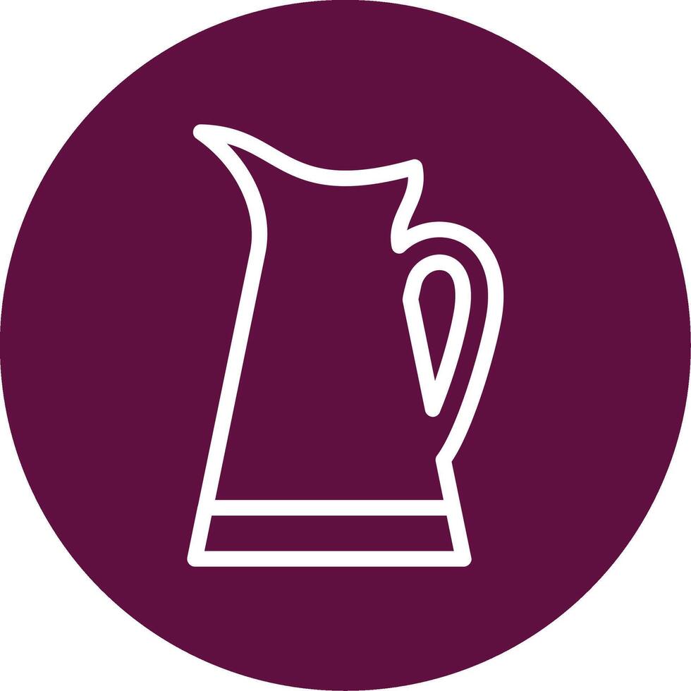 Pitcher Outline Circle Icon vector