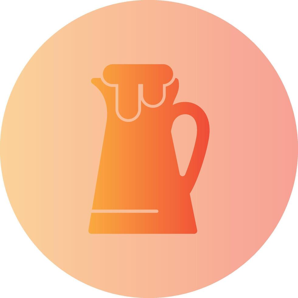 Creamer Gradient Circle Icon vector