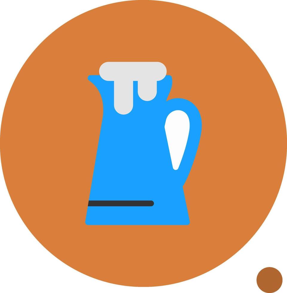 Creamer Flat Shadow Icon vector