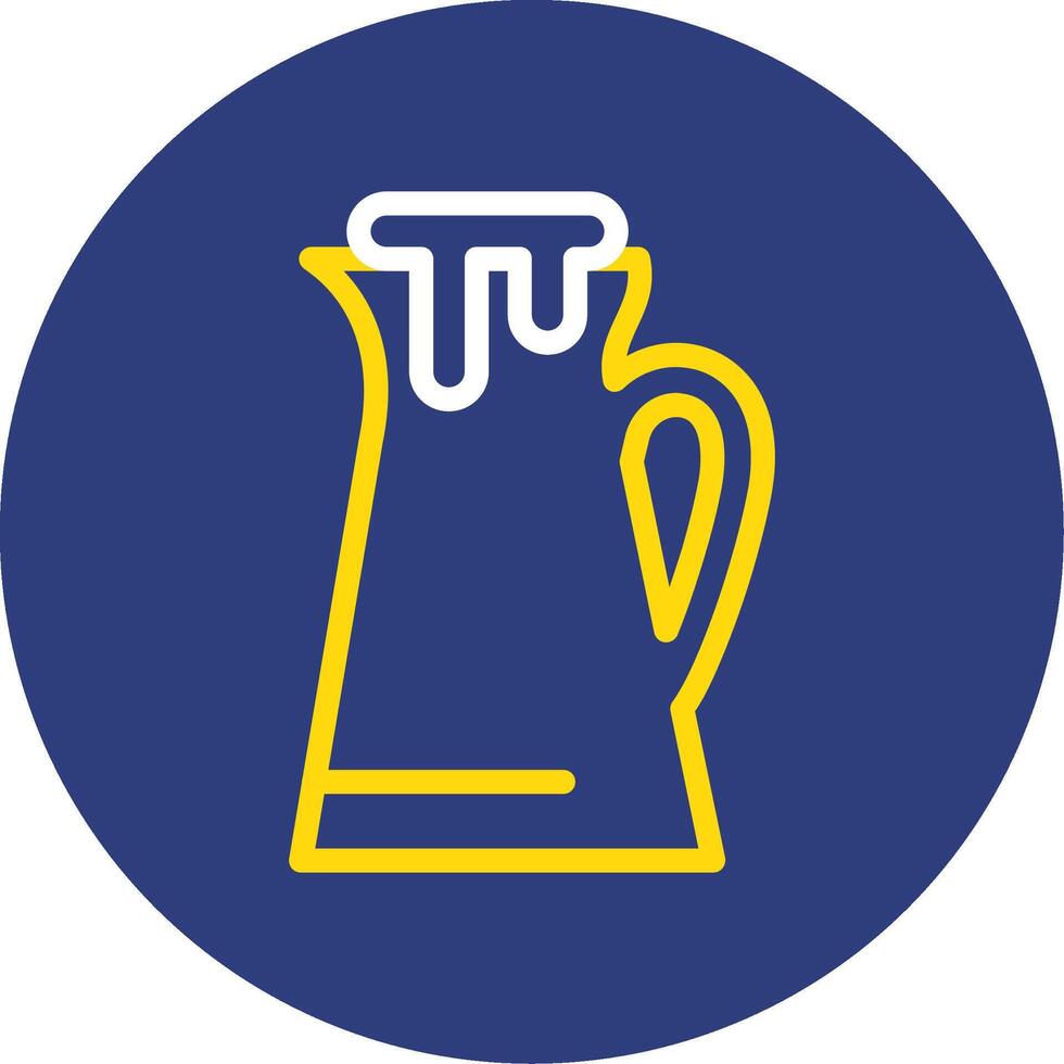 Creamer Dual Line Circle Icon vector