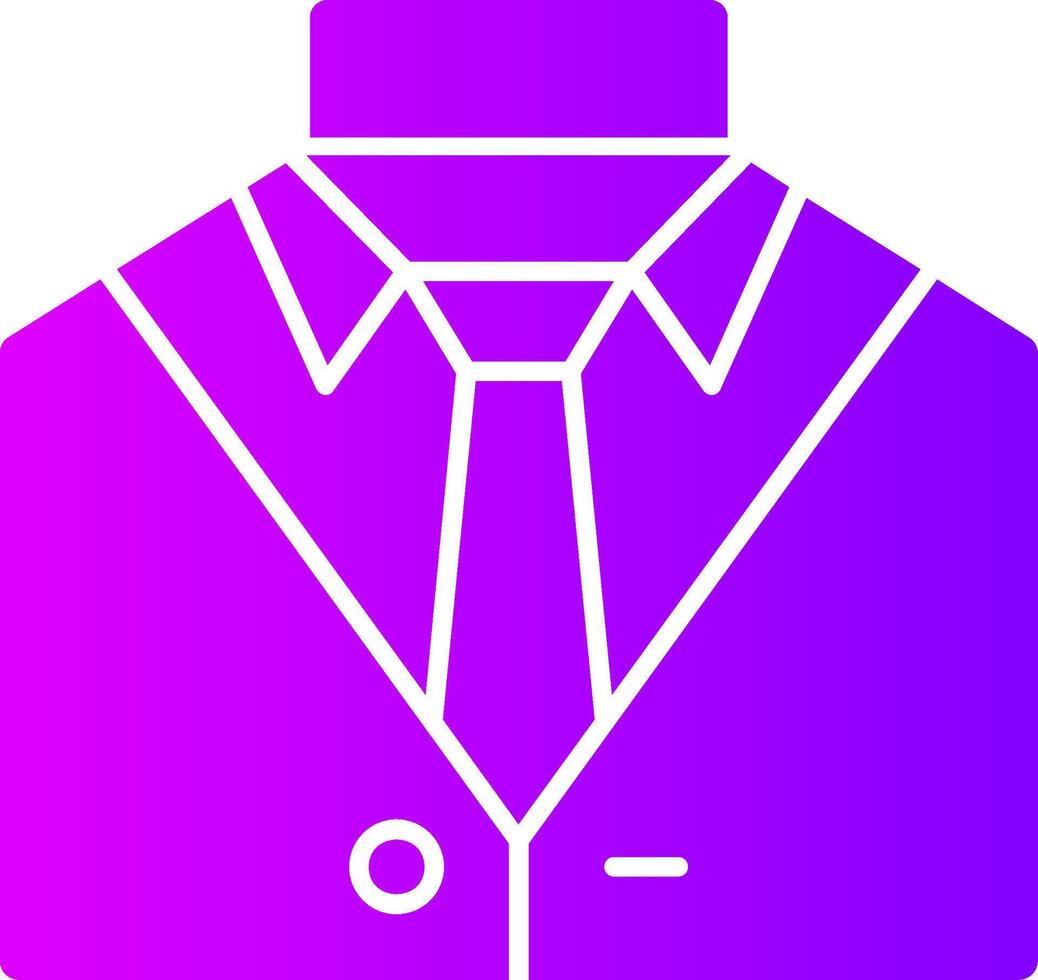 traje y Corbata representando profesional atuendo sólido multi degradado icono vector