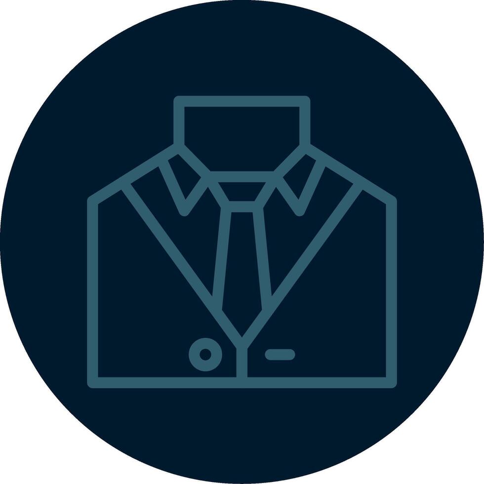 Suit and tie representing professional attire Line Multi color Icon vector
