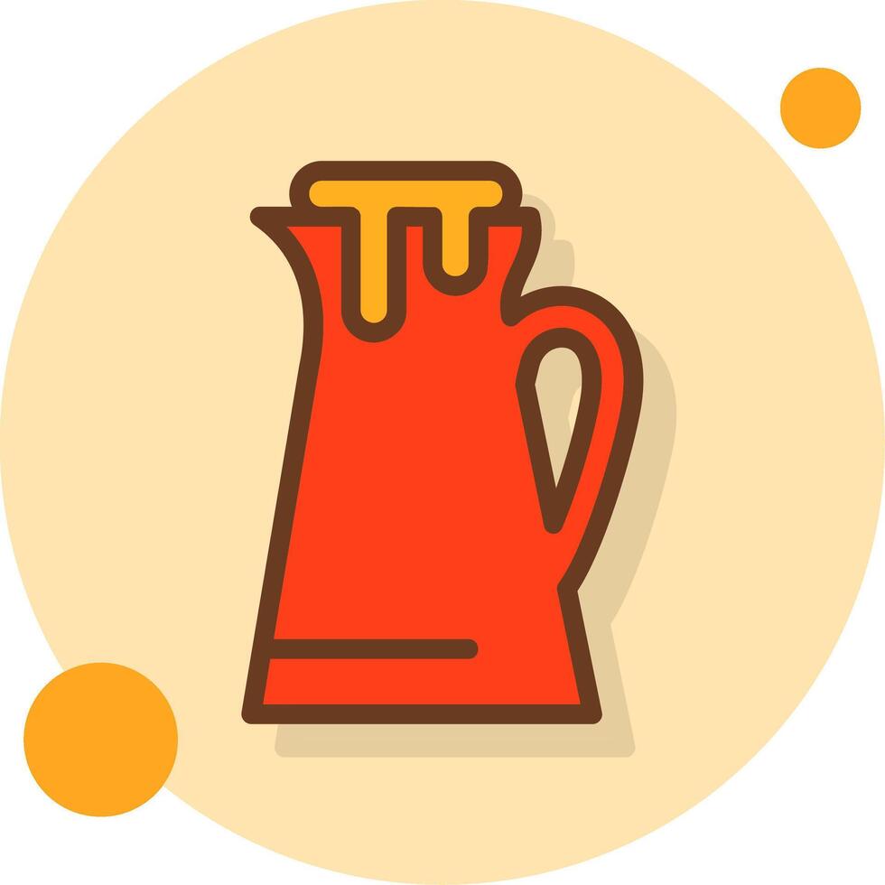 Creamer Filled Shadow Circle Icon vector
