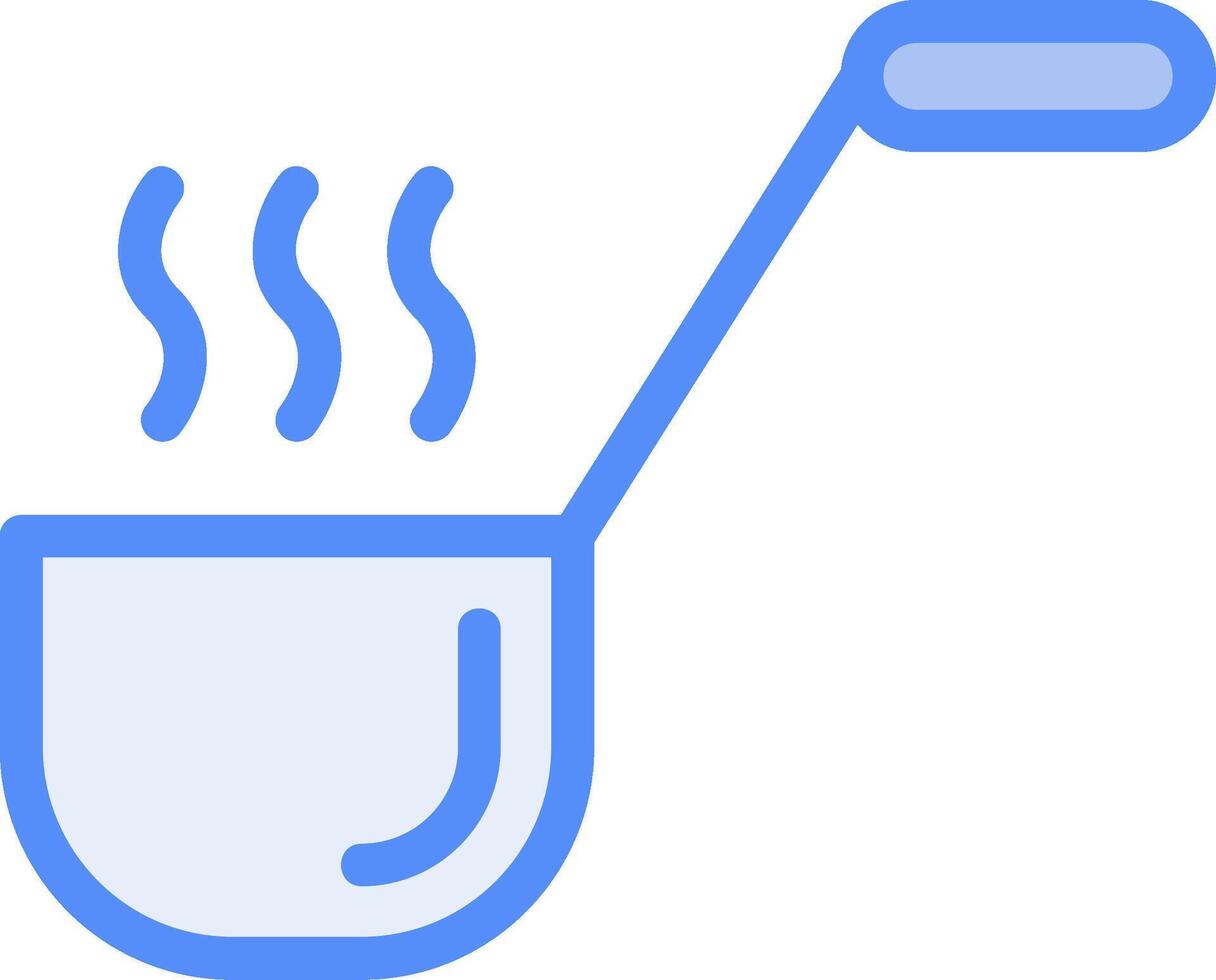 Ladle Line Filled Blue Icon vector