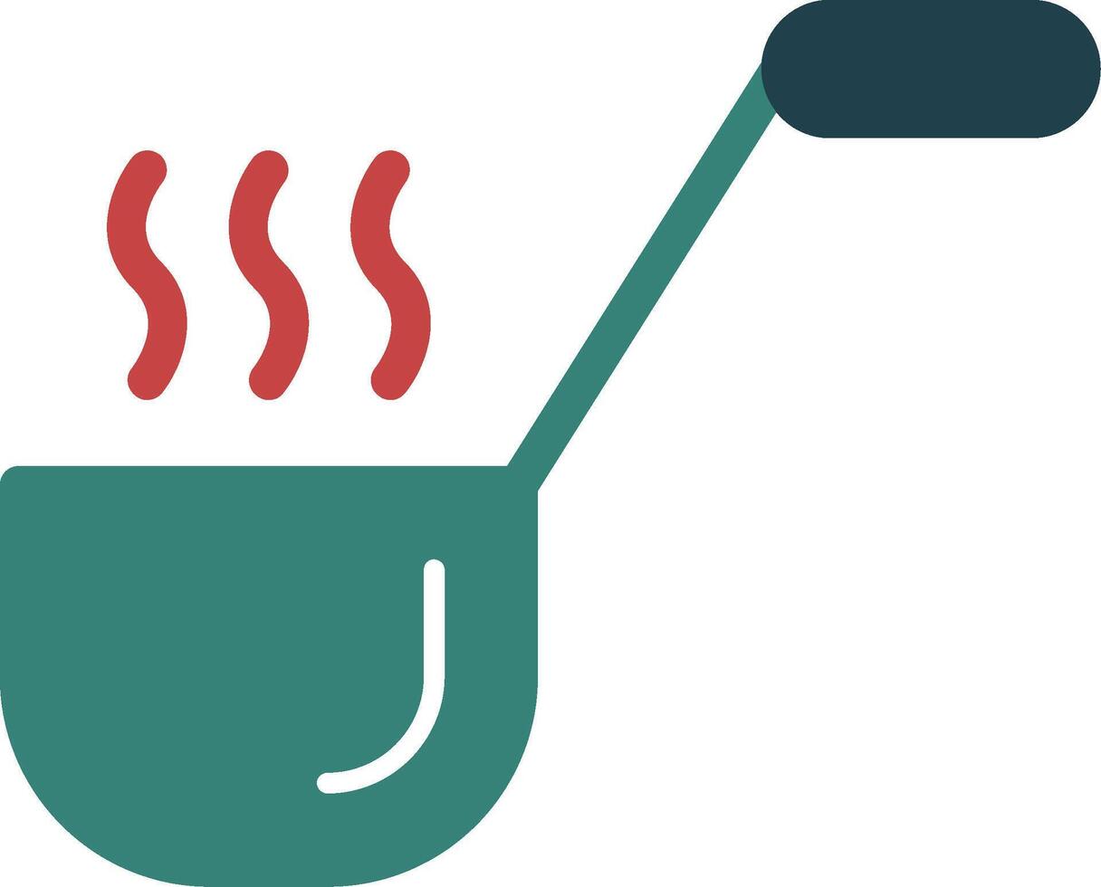 Ladle Line Circle Icon vector