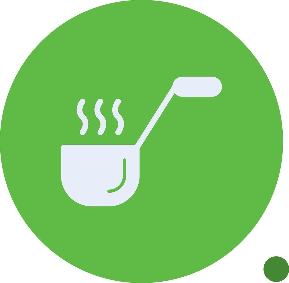 Ladle Glyph Shadow Icon vector