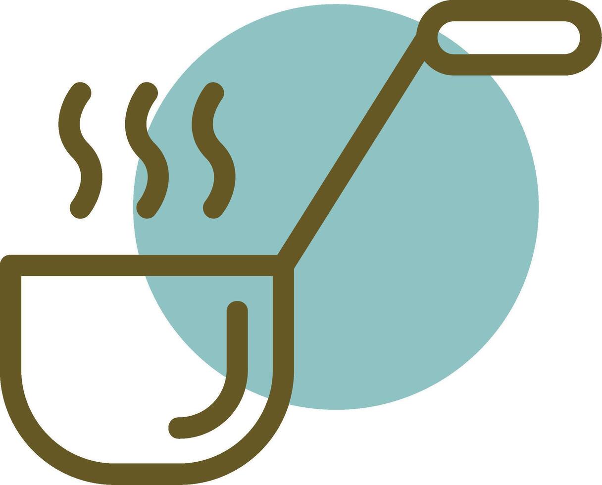 Ladle Linear Circle Icon vector