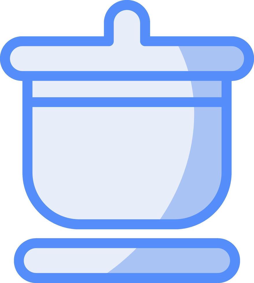 Coaster Line Filled Blue Icon vector