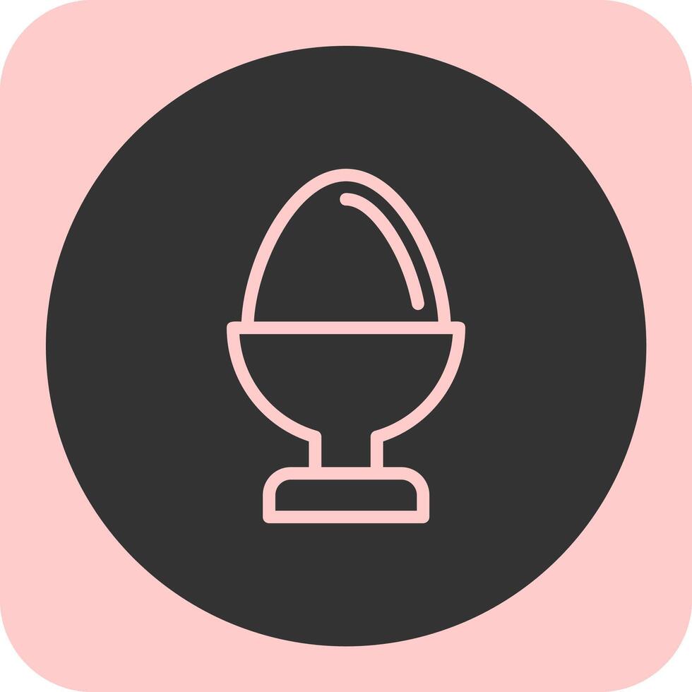 Eggcup Linear Round Icon vector