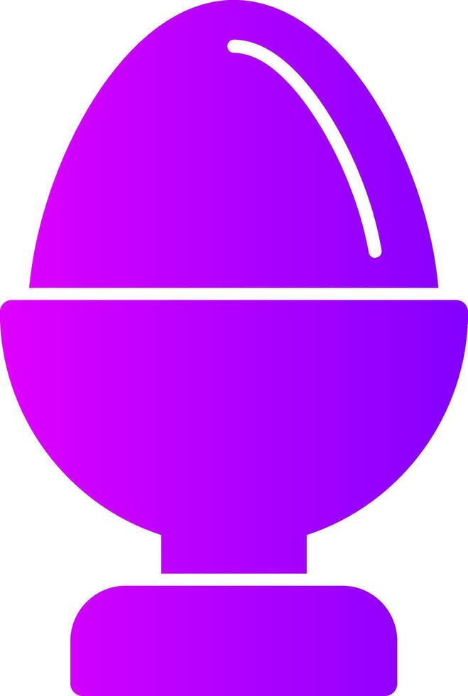 Eggcup Solid Multi Gradient Icon vector