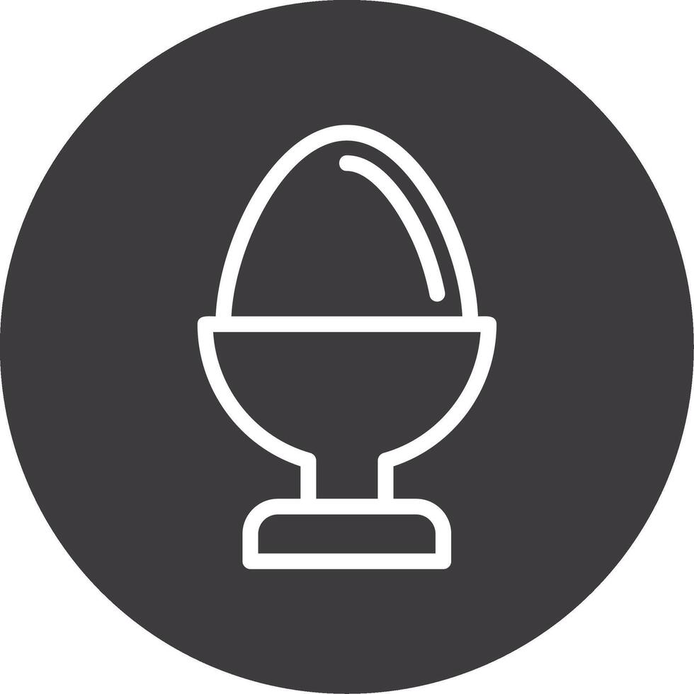 Eggcup Outline Circle Icon vector