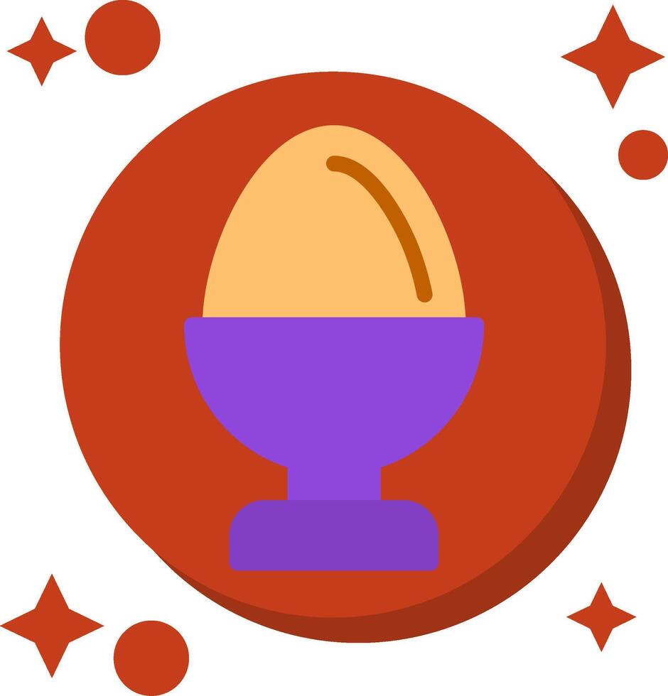 Eggcup Tailed Color Icon vector