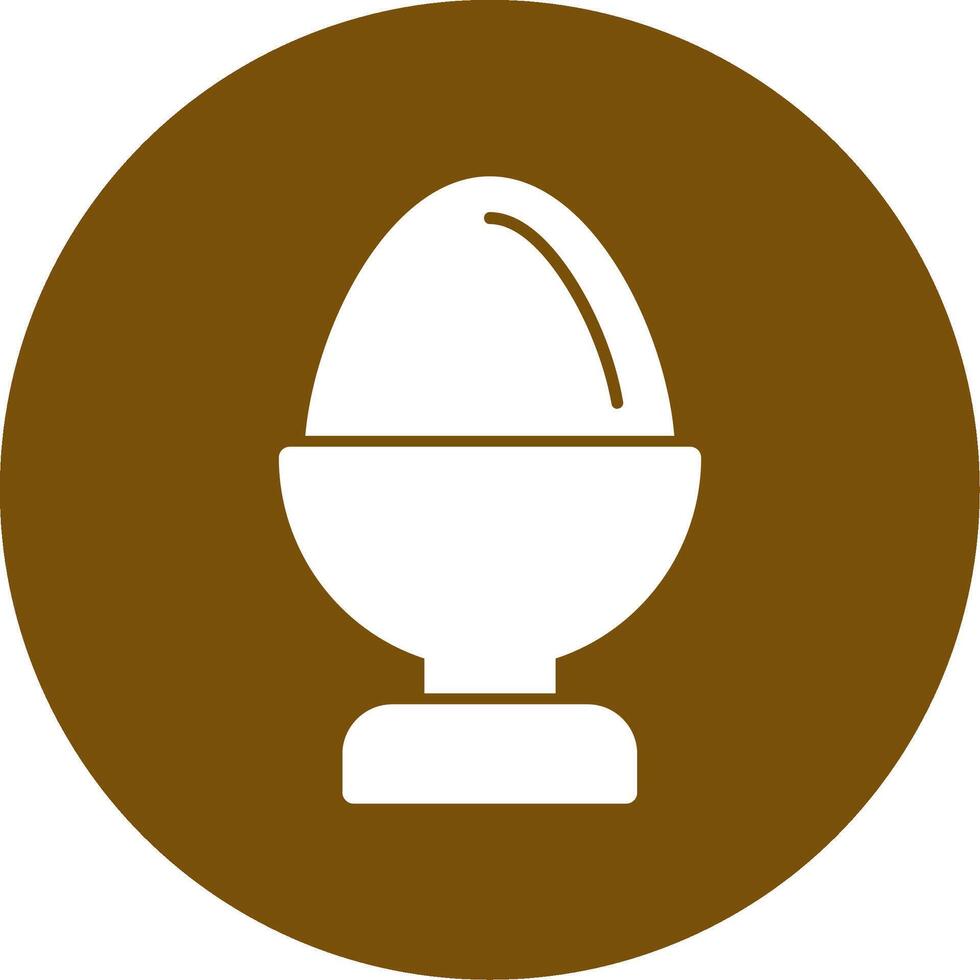 Eggcup Glyph Circle Icon vector