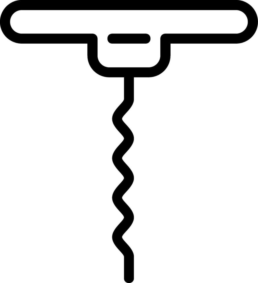 Corkscrew Line Icon vector