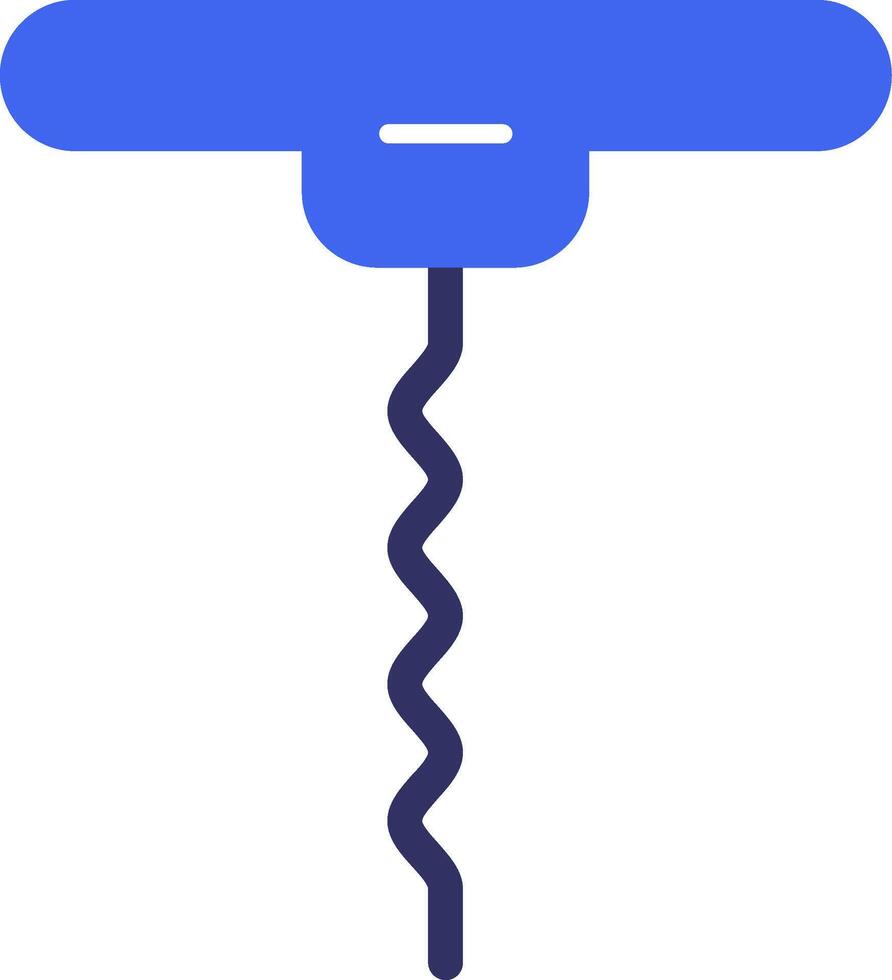 Corkscrew Solid Two Color Icon vector