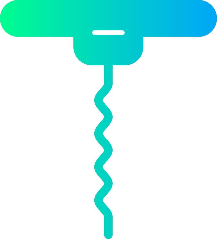 Corkscrew Solid Multi Gradient Icon vector