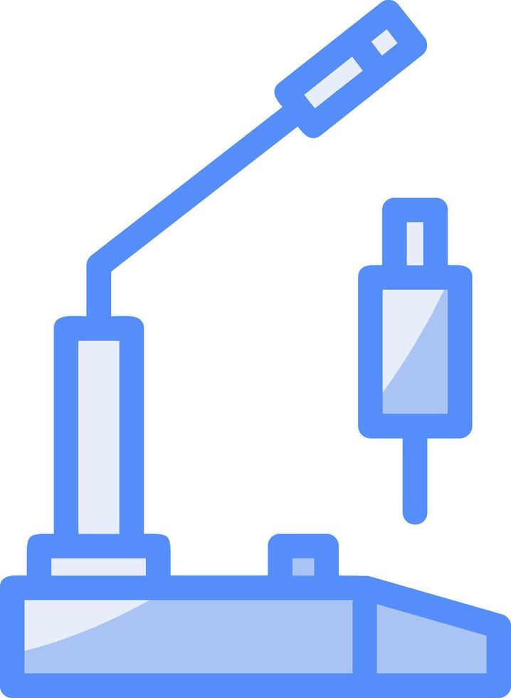 Microphone for presentations Line Filled Blue Icon vector